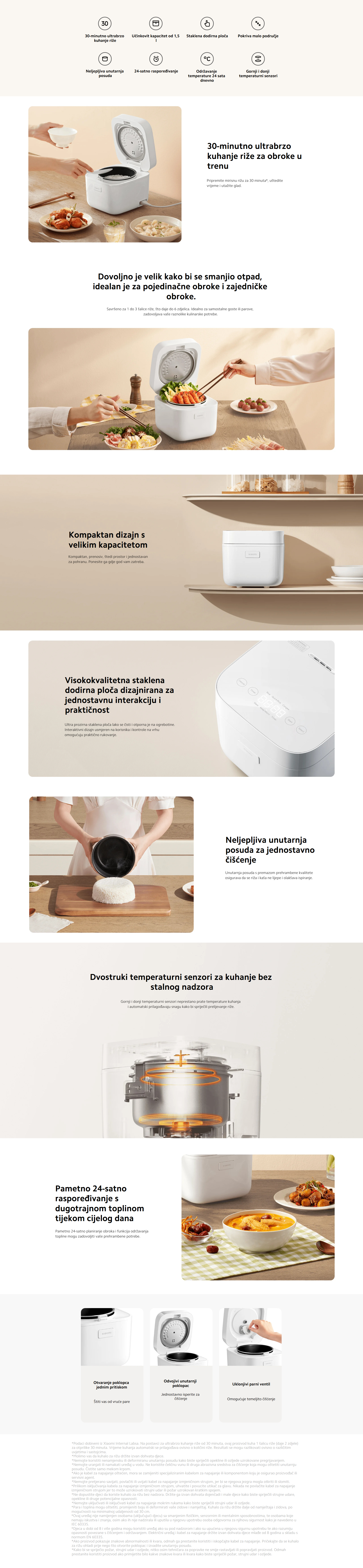 Xiaomi Multifunctional Rice Cooker 1.5L opis